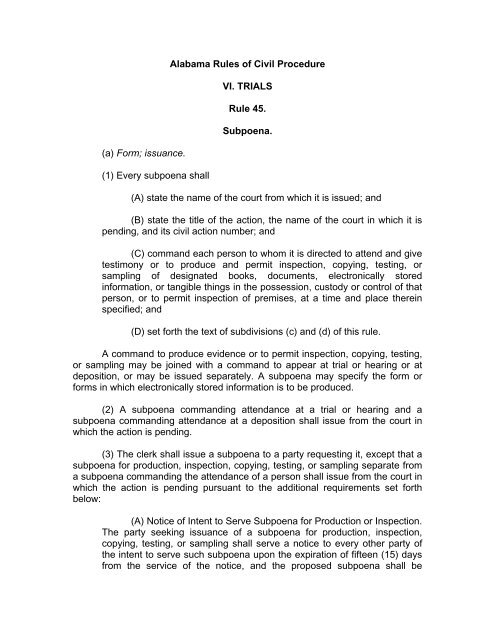 Alabama Trial Services